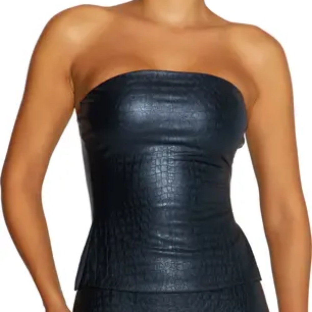Naked Wardrobe Midnight Blue Croc Camisole